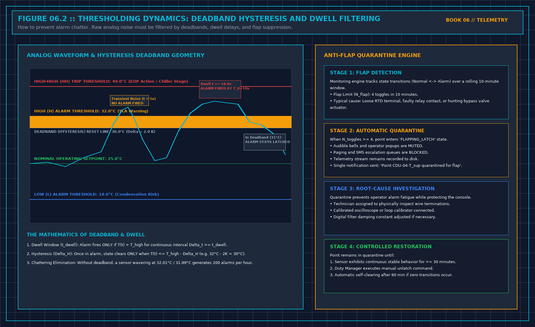 Figure 1: Threshold Deadband, Dwell Filter & Anti-Chatter Quarantine