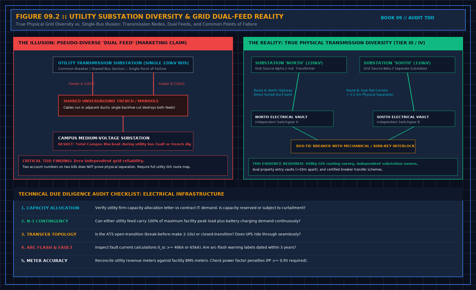 Figure 2: Utility Substation Diversity & Grid Dual-Feed Reality